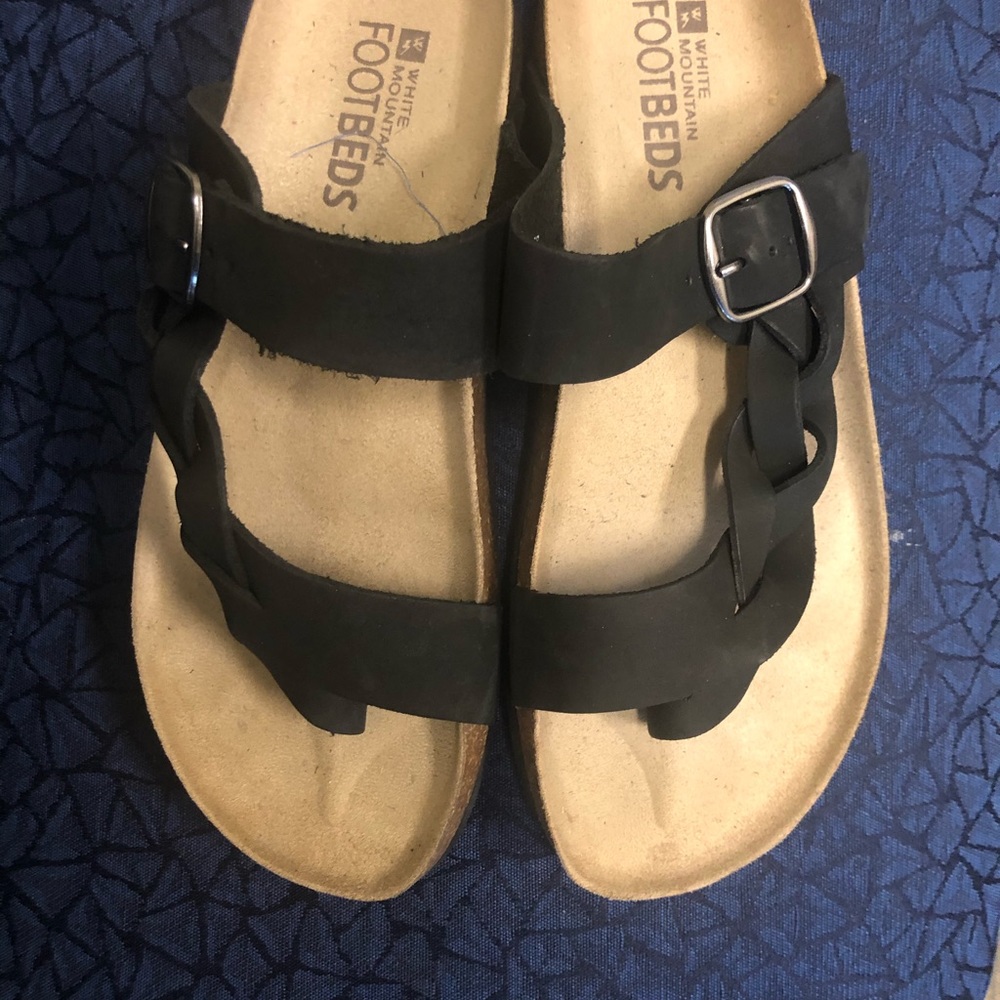White Mountain Footbed Suede Sandals